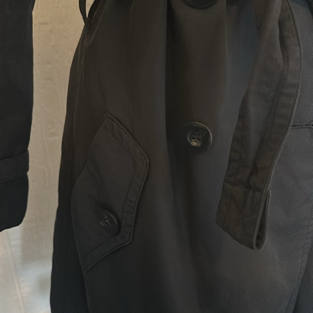 Classic Black Trench Coat - Picture 5 of 11